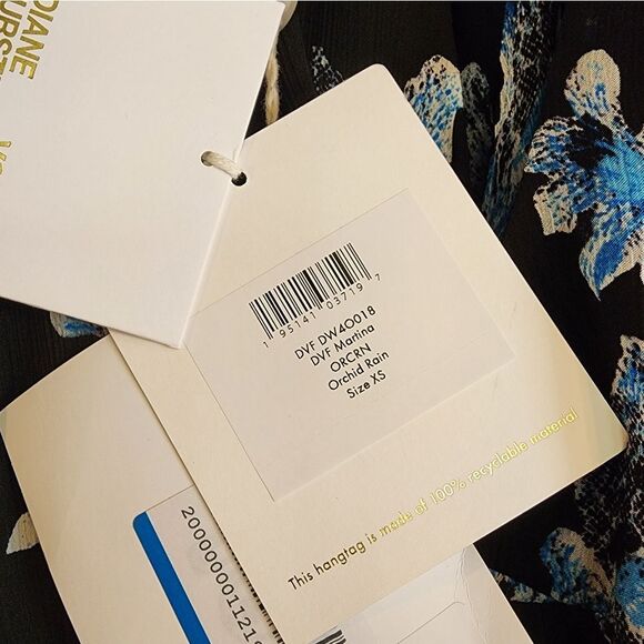 NWT Diane Von Furstenberg Martina Long Sleeve Ruffle Wrap Dress - Picture 6 of 6